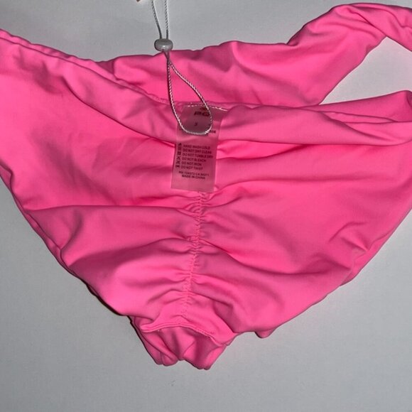 NWT PQ Swim Basic Ruched Bottom in Vivid Pink Size Small - Picture 6 of 7